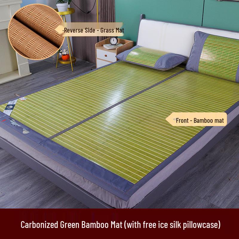 2026 New Model Foldable Bamboo Cool Mat: Ice Silk for Summer, Warm for Winter, Perfect for Dorm Use with Free Shipping