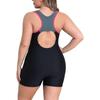 Charmleaks Plus Size Swimsuit для женщин, спортивный цельный купальный костюм Boyleg