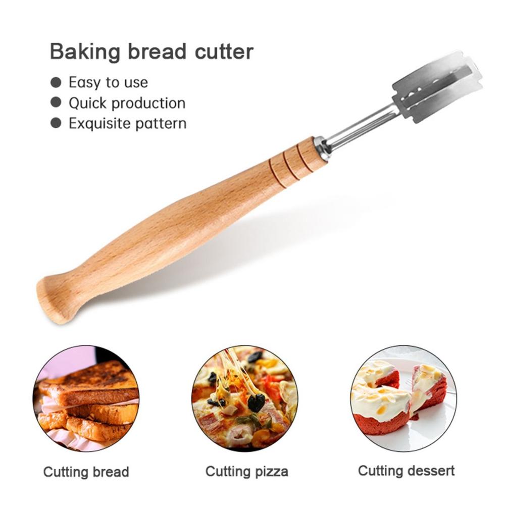 With 5pcs Replacement Blades Arc Curved Bread Lame Cutter Toast Knife Dough Slicer Baking Tools