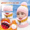Womens Earmuffs Add Flocking Thermal Cycling Warm Winter Hat Knitting Scarf Hat
