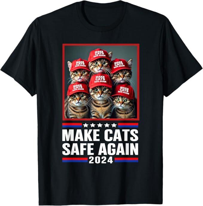 Donald Trump Make Cats Safe Again Red Hat 2024 Debate Unisex T-Shirt Unisex T-Shirt