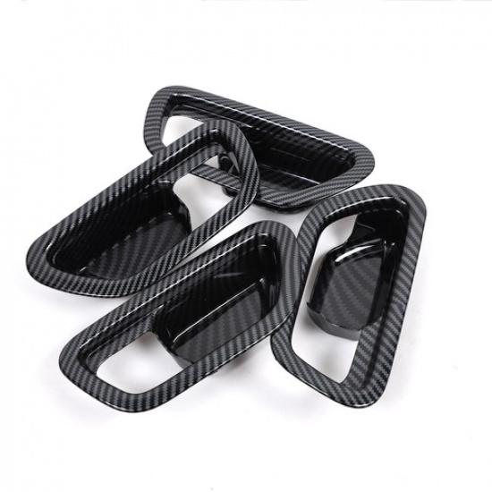 ABS Carbon Fiber Interior Door Bowl Panel Trim Cover For Honda Pilot -2024