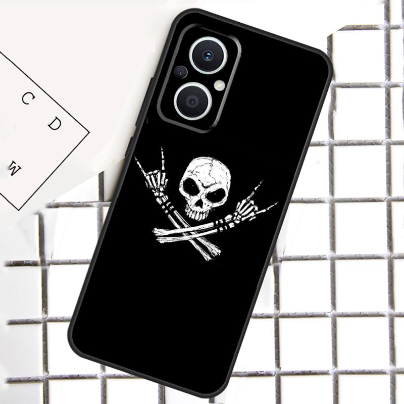 Чехол-скелет со средним пальцем для телефона OPPO Reno 12F 12 13 11 14 F 10 Pro 8T 7 8 Lite OPPO Find X8 X6 X5 Pro