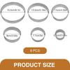 6pcs Round Cookie Biscuit Cutter Set Effortless Round Cookie Shaping Pastry Tool for Kitchen Pastry Donuts Fondant