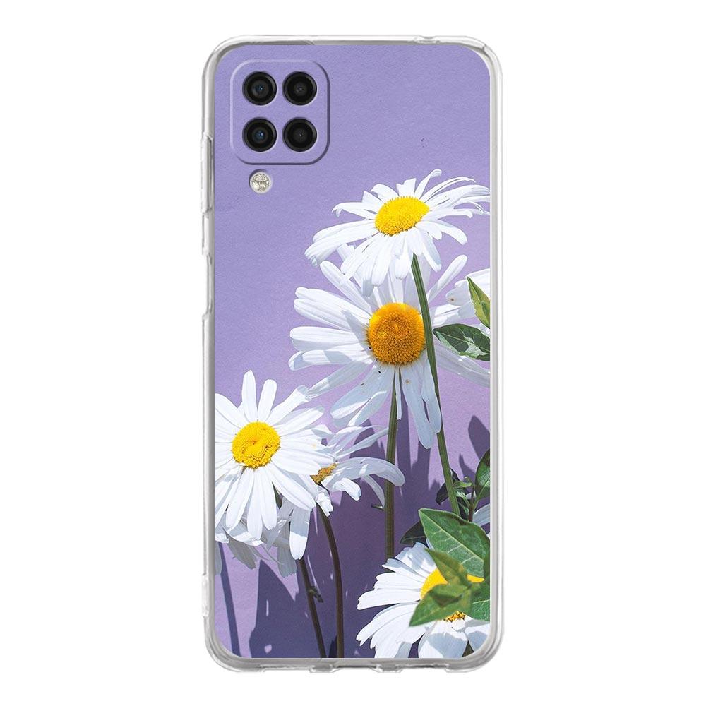 Чехол для телефона Samsung Galaxy A13 A15 A25 A51 A71 A21S A11 A12 A31 A52 A41 A23 A53 A73 A32 5G A03S A05s, прозрачный чехол с цветком 12