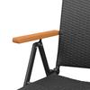 5 Piece Outdoor Dining Set in Black and Brown