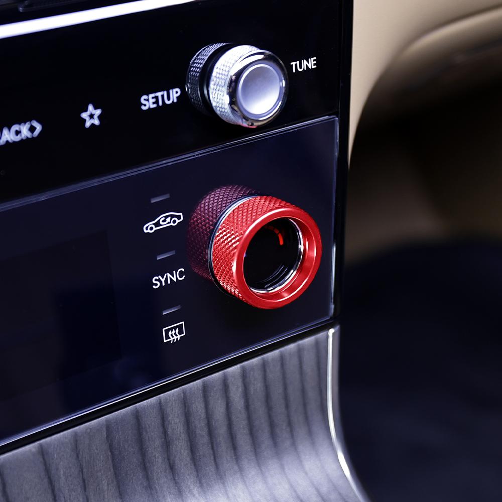 Для Genesis G80 RG3 2025 2026 2 шт. Кольцо-накладка на ручку регулировки кондиционера из алюминиевого сплава, Аксессуары для интерьера