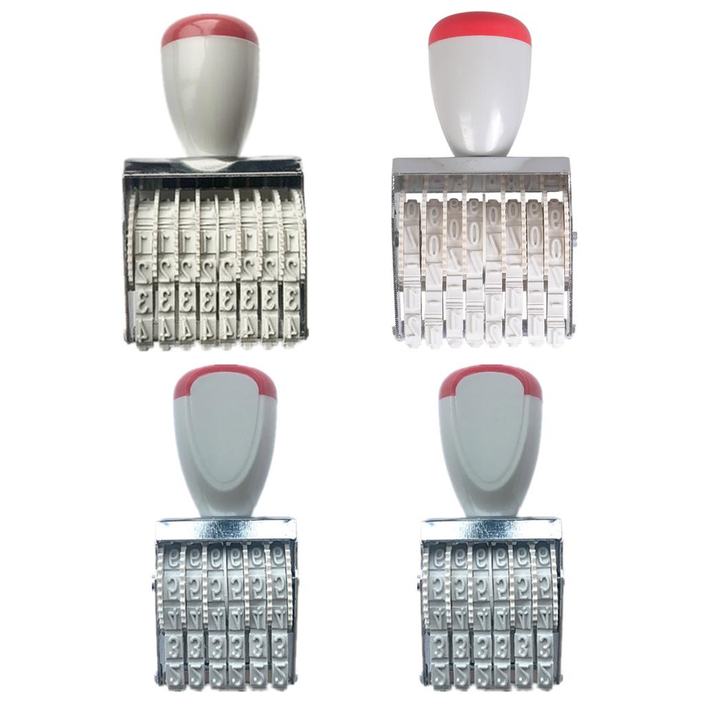 Резиновый датер 6 цифр 8 цифр Резиновый штамп Линейный датер Офисный штамп Вращающийся штамп для скрапбукинга Упаковка Рукоделие