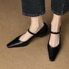 Fashion 2025 Spring Autumn Genuine Leather Mary Janes Pumps Retro Women Square Toe High Heel Casual Pumps Young Ladies Daily Walk Shoes