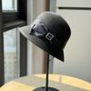 New rhinestone elegant casual foldable fisherman hat, fashionable summer travel sunshade straw hat for women, sun protection sun hat