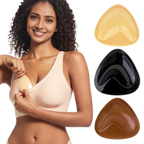 1 пара двусторонних клейких накладок на грудь, многоразовые, push-up, самоклеящиеся, для бикини, купальника, спортивного бюстгальтера