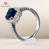 Великолепные кольца с синим цирконием для женщин, свадебные кольца, простой и элегантный дизайн, блестящие женские аксессуары, трендовые ювелирные изделия, подарок