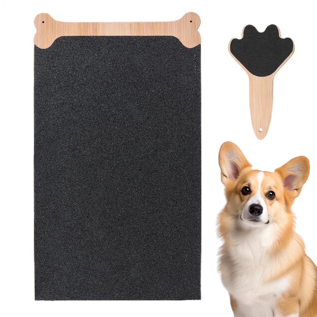 Dog Double-sided Nail Care Tool Wooden Dogs Nail Scratcher Board Interactive Puppy Scratcher Dog Claw Trimming Board