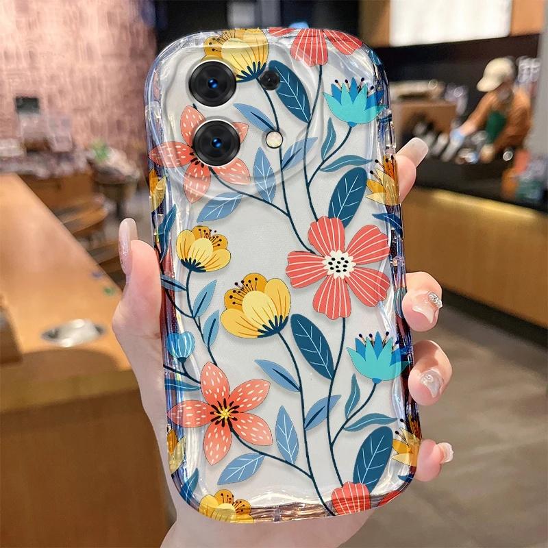 Чехол из силикона с рисунком разноцветных листьев и сердечком для Xiaomi Redmi Note 15 14 13 12 Pro Plus 5G 4G Redmi 15C 15 14C 13C 12C A5