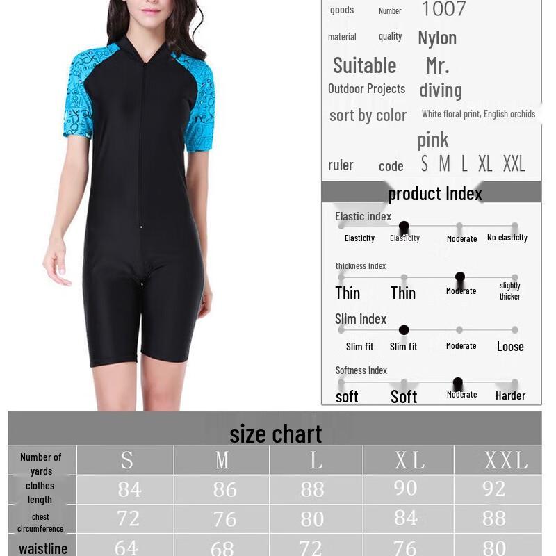 SBART Women's One-Piece Sun Protection Diving & Surfing Suit