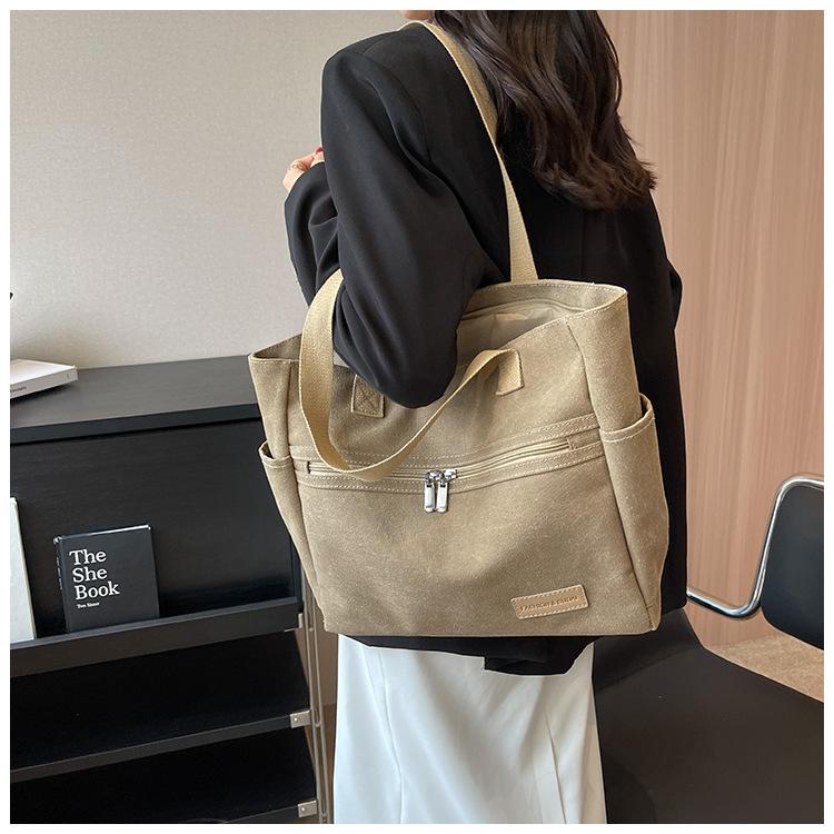 Canvas Big Bag Women's Shoulder Bag Student School Bag Tote Bag