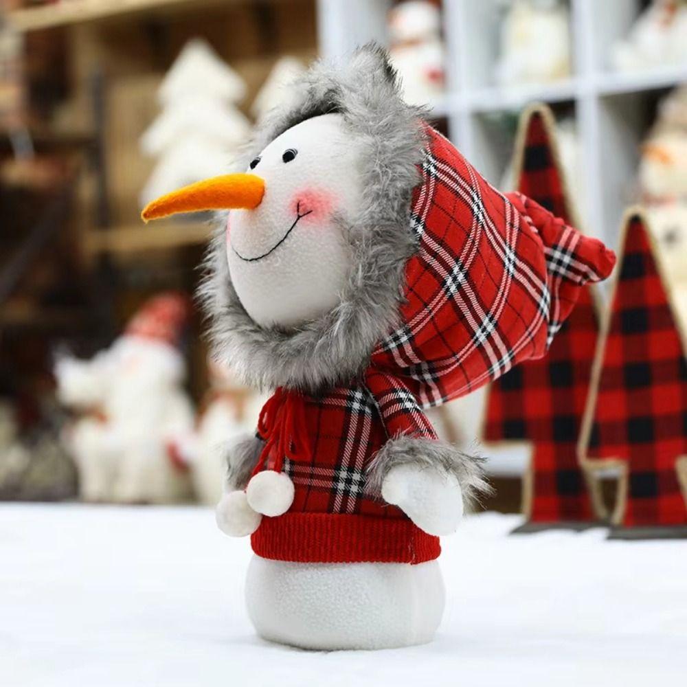 Delicate Christmas Snowman Doll Funny Snowman Figure Christmas Window Decoration  Home Decoration