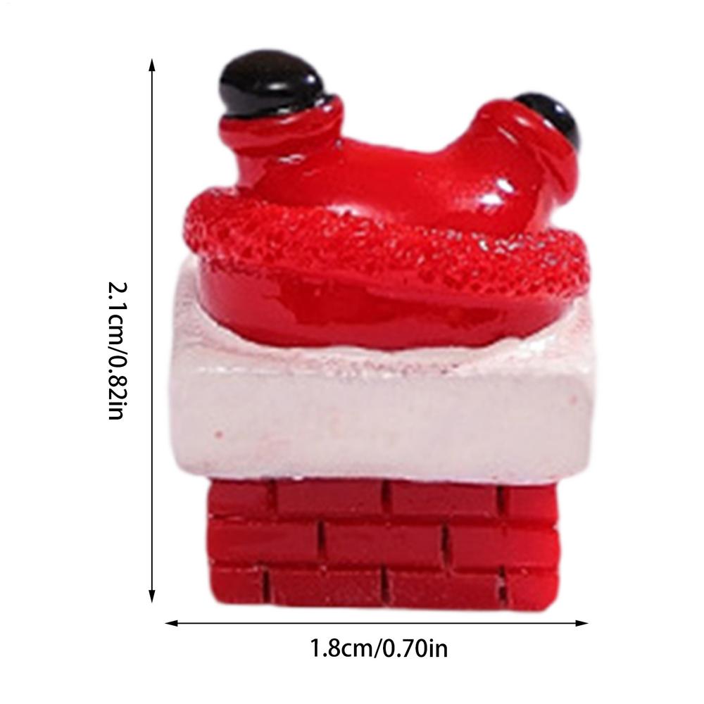 Mini Santa Figure Christmas Miniature Desktop Decor Collectible Santa Claus Ornament For Bedside Shelf Kitchen Dining Table Car