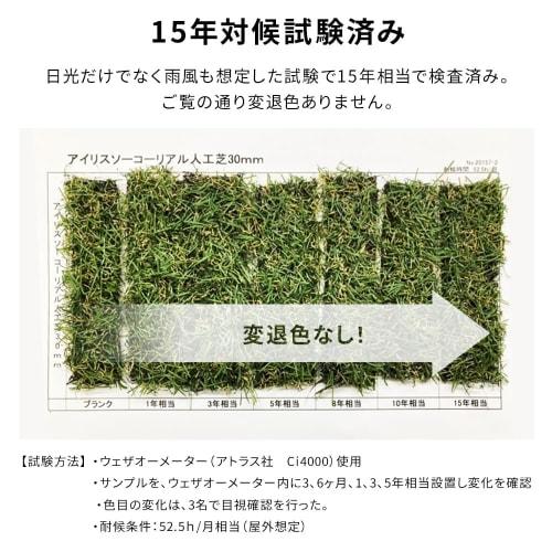 IRIS OHYAMA Бытовой искусственный газон 1м x 10м Длина ворса 3см Устойчив к плесени Поставляется с 16 U-образными шпильками Балкон Сад Мягкая текстура и реальное прикосновение