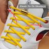 NO.8 No Tie Shoelaces Elastic Semicircle Shoe Laces for Kids and Adult Metal Lock Sneakers Shoelace Boot Lazy Laces Shoe Strings