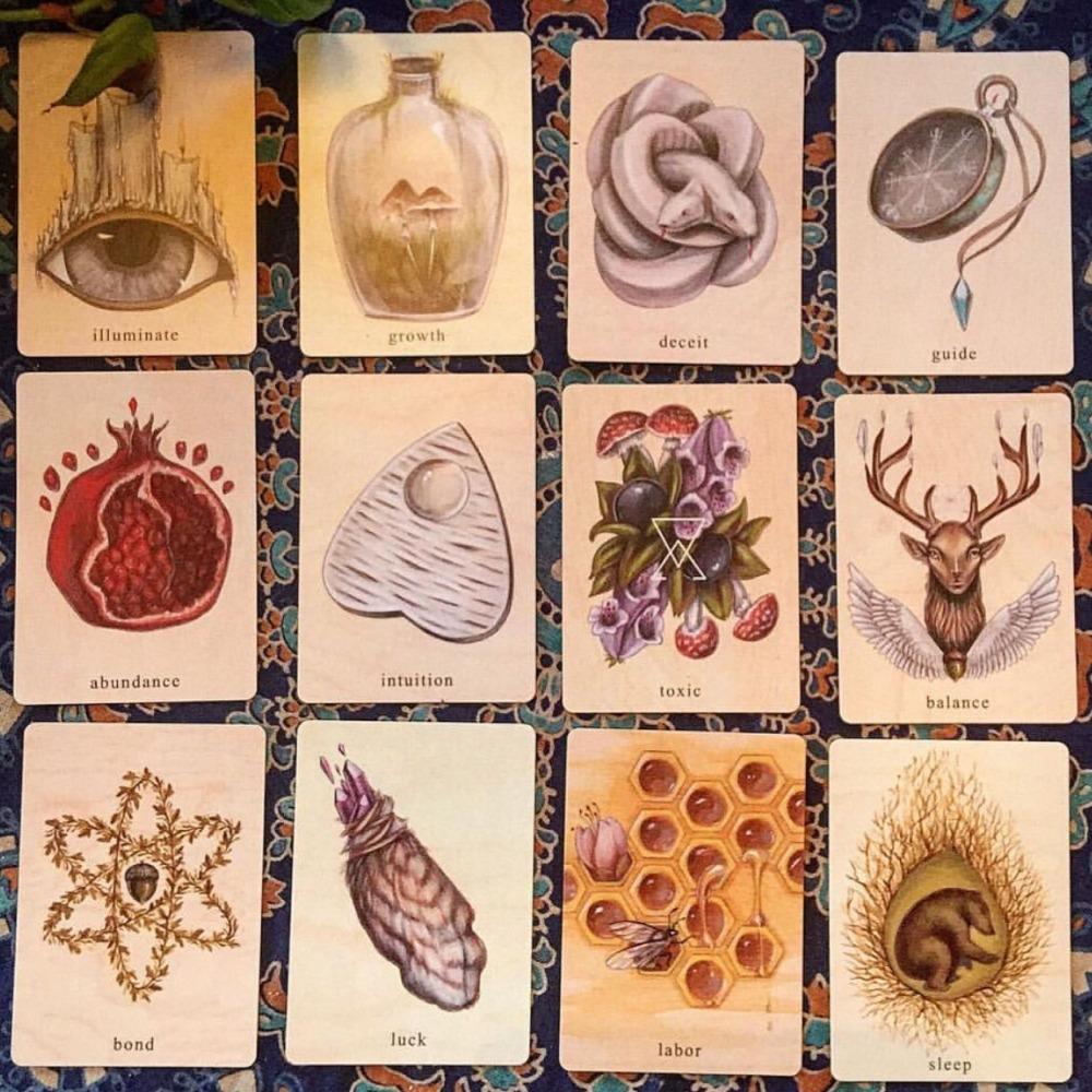 9,4*6,6 см колода Earthbound Oracle 48 шт. Карт для гадания, ориентированных на простые, содержательные темы и символы