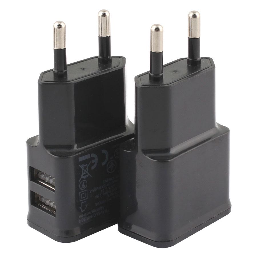 2 порта USB зарядное устройство для мобильного телефона 5 В/2 А ЕС вилка быстрая зарядка настенный адаптер для путешествий портативный быстрая зарядка черный/белый для iPhone