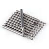 10pcs 1 8   Shank Tungsten Carbide End Mill CNC Engraving Tools Single Flute Spiral Bit