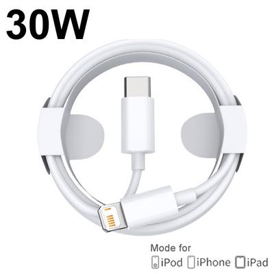 Кабель быстрой зарядки PD 30 Вт USB Type C с Lightning для Apple iPhone15 14 13 12 11 Pro XS max 7 8 plus XR Шнур для зарядки данных Аксессуары для телефонов