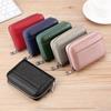 Card Bag Cow Leather Cardholder Wallet and Card Holder Card Case ID Bag Zipper Multi Card Credit Card Coin Purse