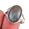 Natural Labradorite Gemstone 925 Solid Sterling Silver Jewelry Ring Size 10 J4S35