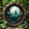 Морской иллюминатор Настенный Декор, Круглый Морской Металлический Знак, Нержавеющий Водонепроницаемый для Крыльца Гаража