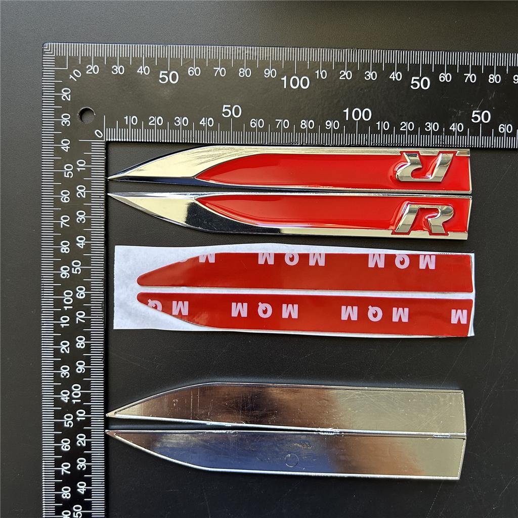 2 шт./компл. наклейка на боковое крыло автомобиля с логотипом R, подходит для GTI Polo Golf 5 6 7 MK8 Touareg Passat b6