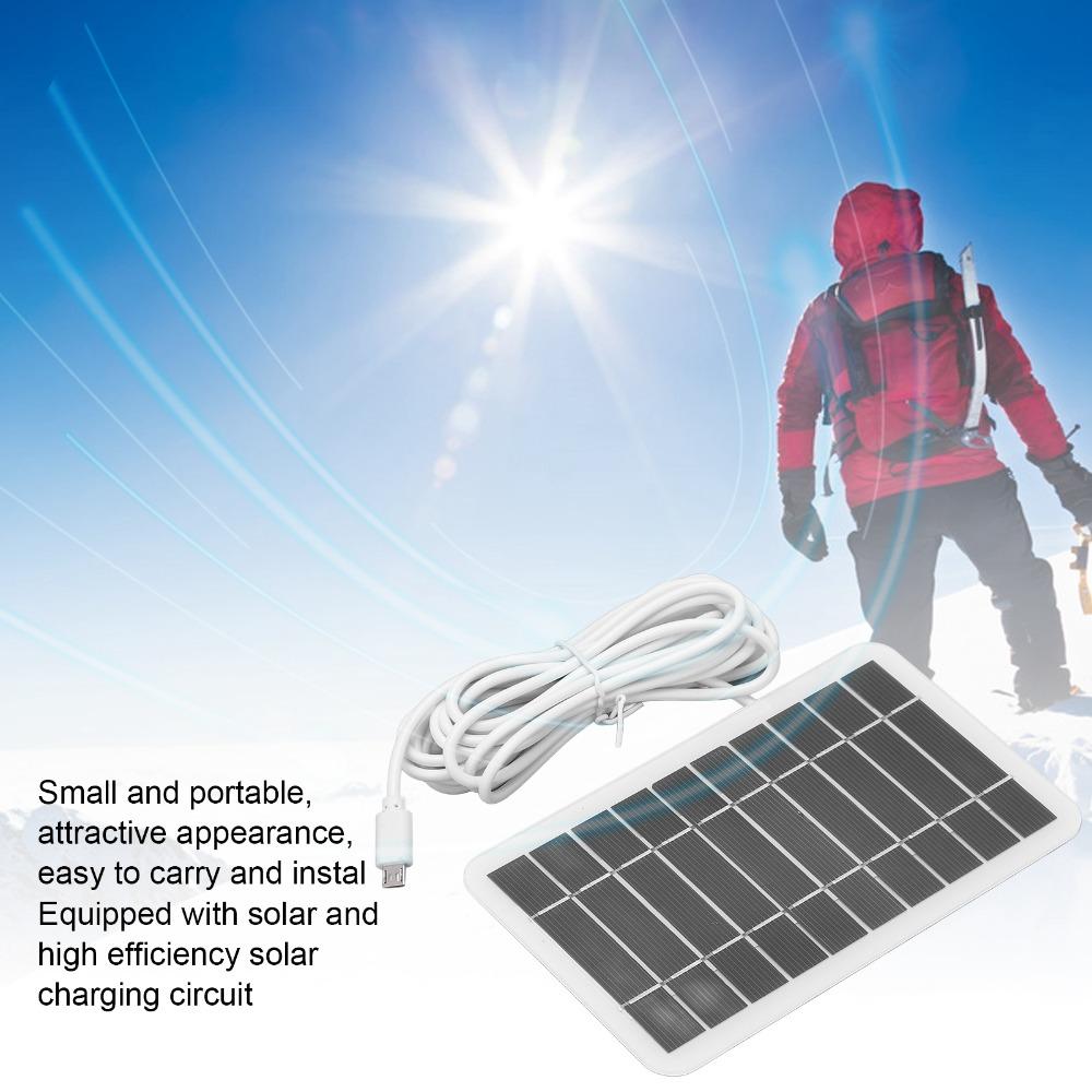 2W 5V USB Solar Charger Portable Solar Charger Durable Solar Panel Kit Low Power Appliances