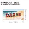 D Flat pc Винтажный знак из металла для настенного декора Dakar Beach  x Дюйм (xcm) Деревенский Алюминиевый Прибрежный Декор с Ярким Салатовым Цветом Дакар