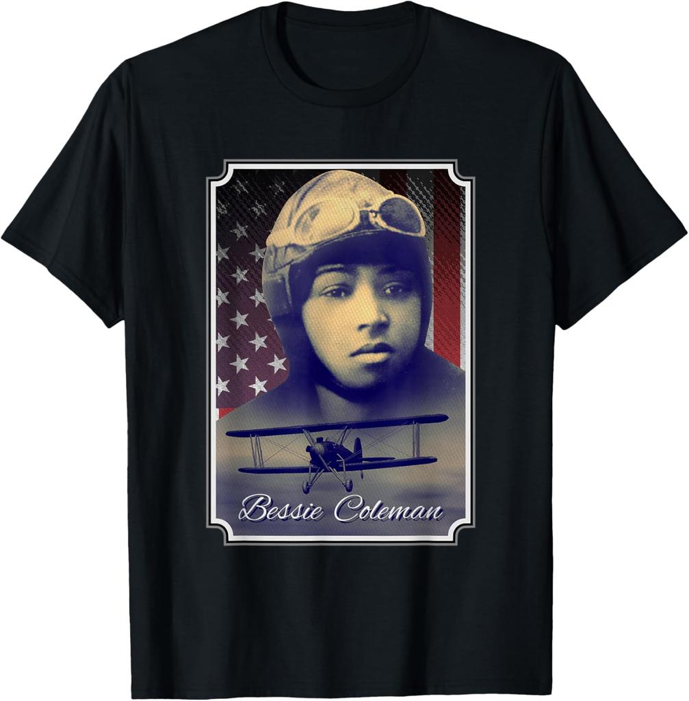 Bessie Coleman Aviation Pioneer Historic Black Pilot T-Shirt