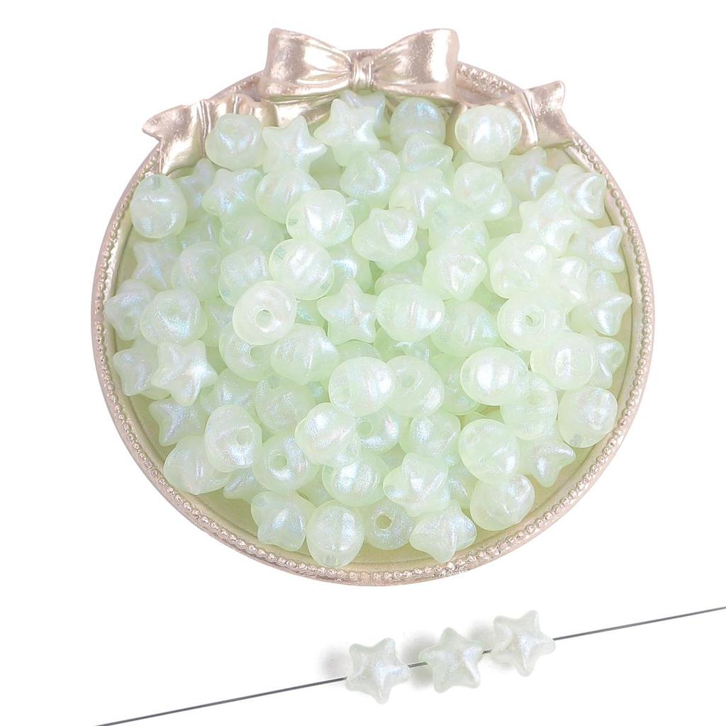 35-50 шт./пакет, 11 мм, пластиковые акриловые бусины в виде звезды и сердца для ожерелья, браслета, бусины для изготовления ювелирных изделий своими руками