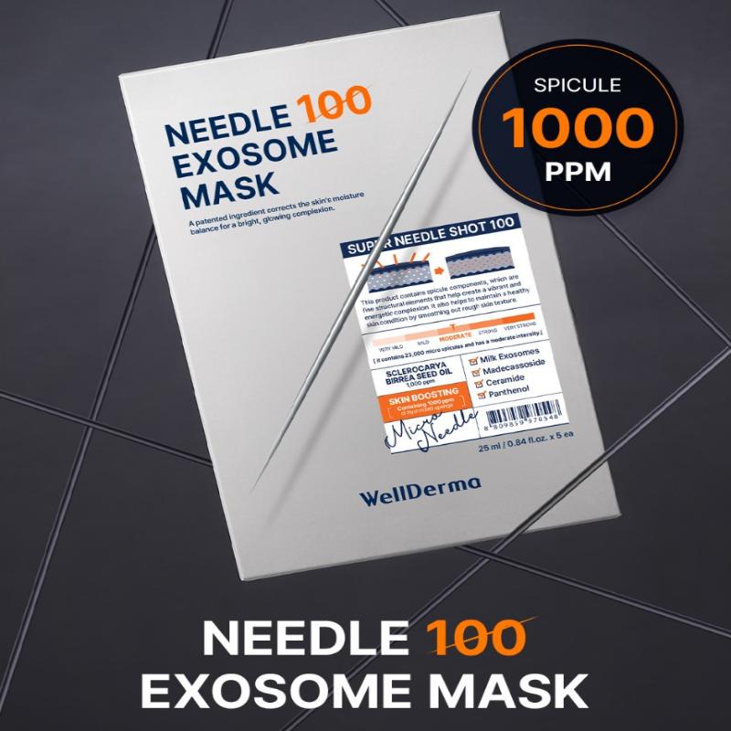 WellDerma needle100 exosome masks 25g×5 sheets