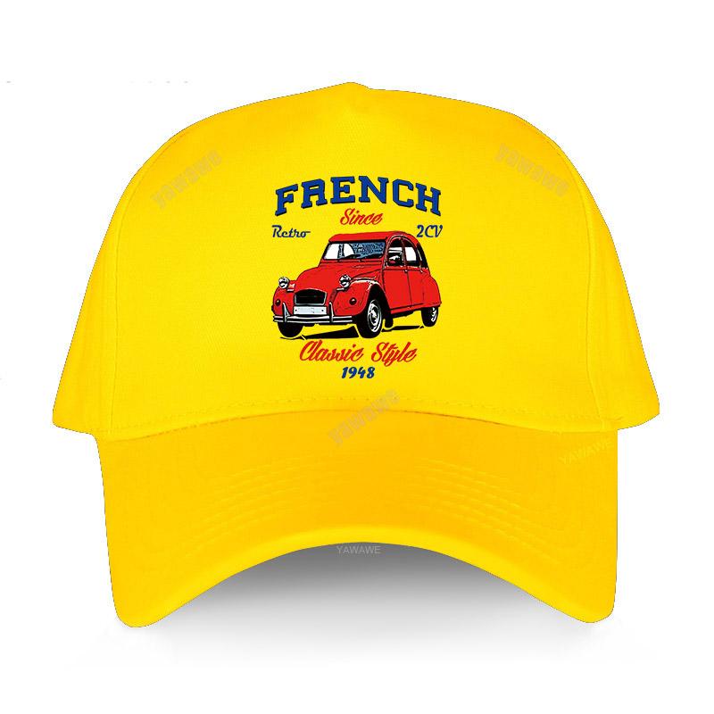 Шляпа для женщин, забавный дизайн, унисекс, крутые бейсболки, винтажные французские автомобильные кепки 2Cv, спортивный капот для подростков, летние классические шляпы с винтажным принтом