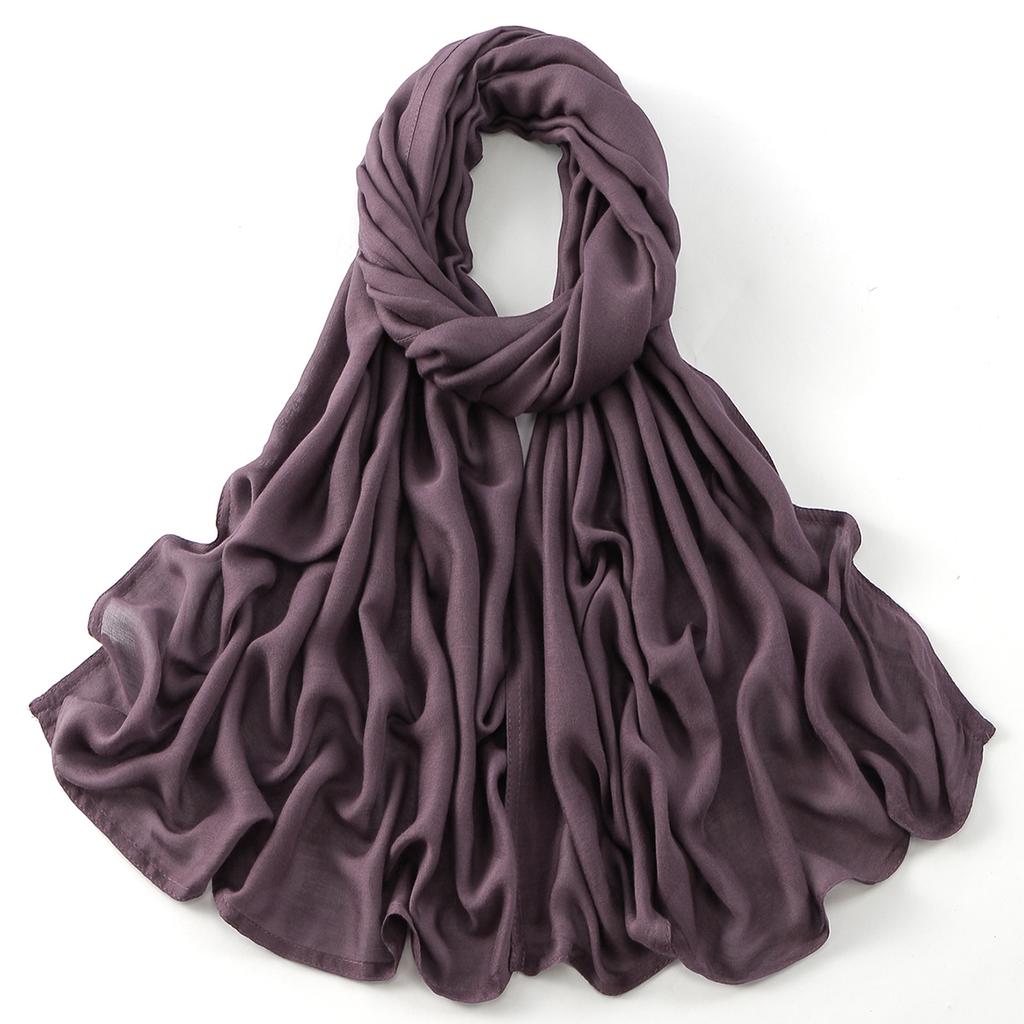 Muslim Modal Hijab Cotton Rayon Scarf for Women Double Stitching Wide Edge Rayon Shawl Islamic Thin Soft Viscose Turban Headband