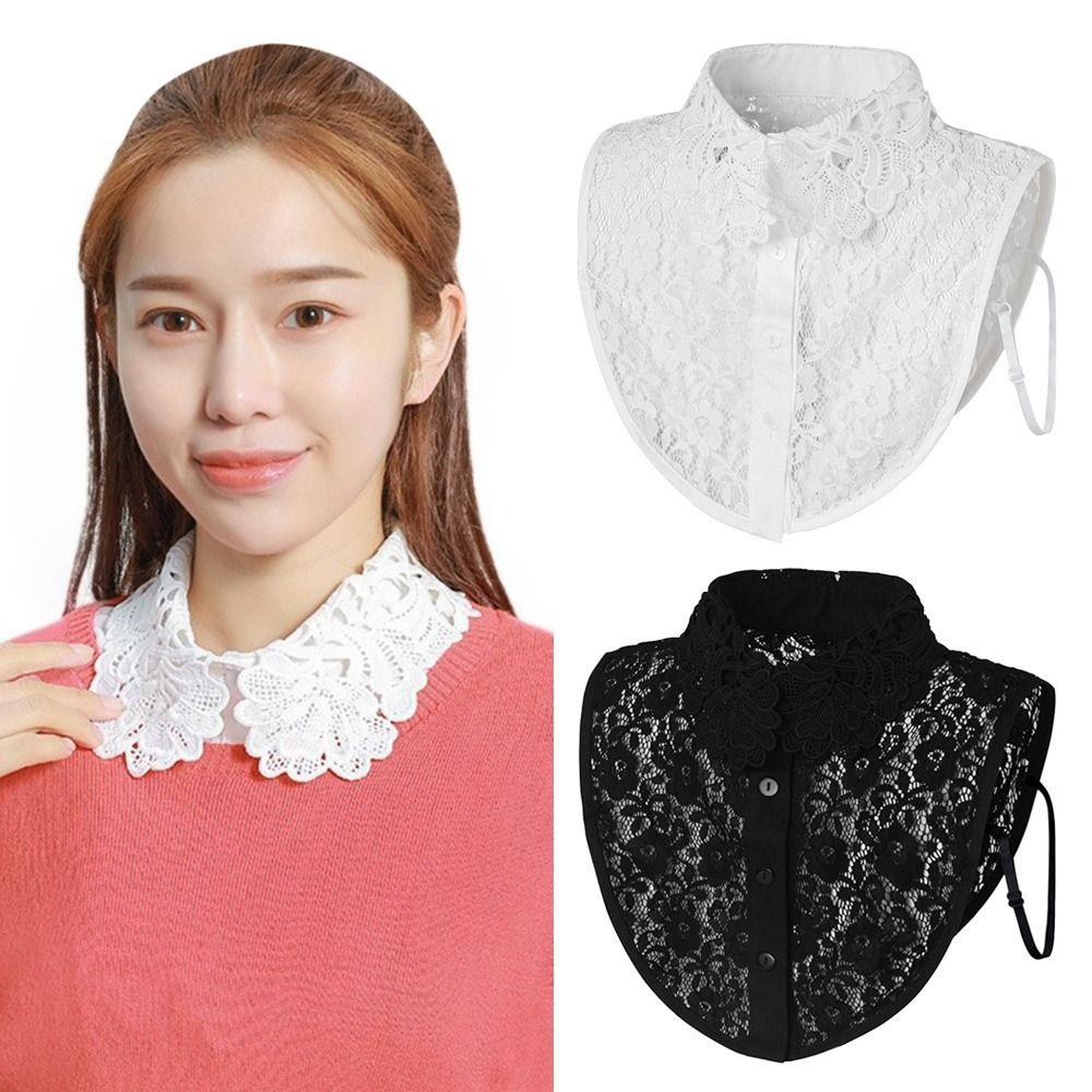 DIY Detachable False Collar Lace Shawl Wrap Neckline Detachable Ladies Cape Women Girls
