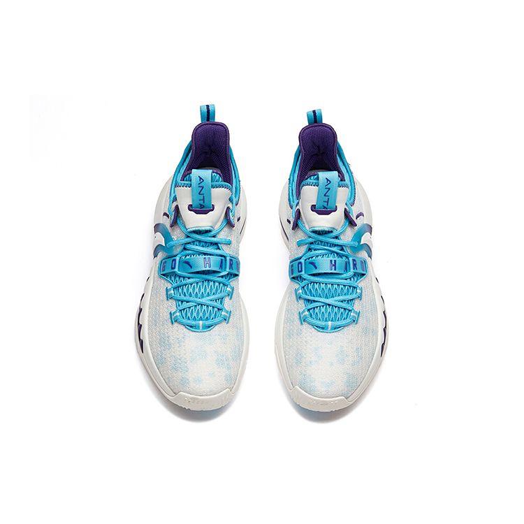 Anta Баскетбольные кроссовки GH2 Hayward прочные нескользящие с низким верхом мужские кроссовки белые синие фиолетовые 112131103-11