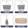 1Pcs Beach Bag For Women Large Canvas Beach Tote Bag Beach Bags Waterproof Sandproof Swim Pool Bag Travel Essentials