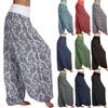 Europe and The United States Boho Digital Printing Long Section Wide-leg  Casual  Harlan Pants Plus Size