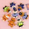 Fire Bear Police Traffic Police Blue Sky Rescue Pendant Plush Toy Cute Promotional Keychain