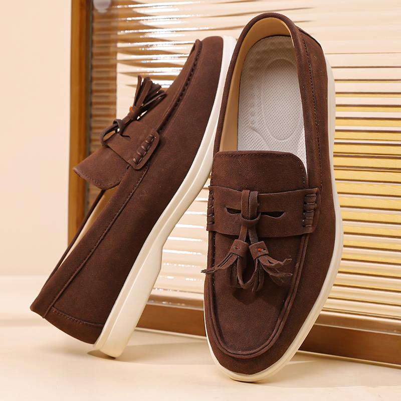 Men British Style Tassel Loafers Casual Dress Shoes Large Size Walking Driving Office Travel Footwear Outdoor Travel Sizes 39-48