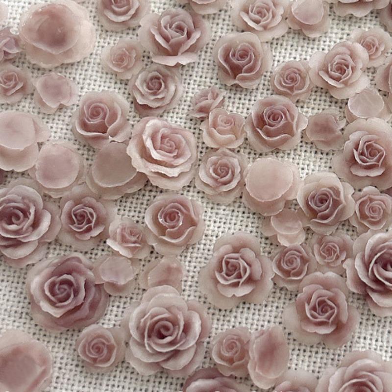 50 шт. 3D микс размеров красивые цветущие розы смоляной клей для ногтей стразы украшения маникюрные подвески для ногтей