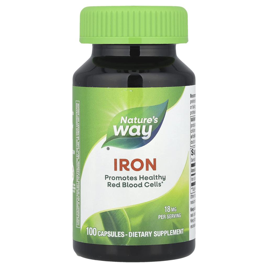 Nature'S Way, Iron, 18Mg, 100 Capsules