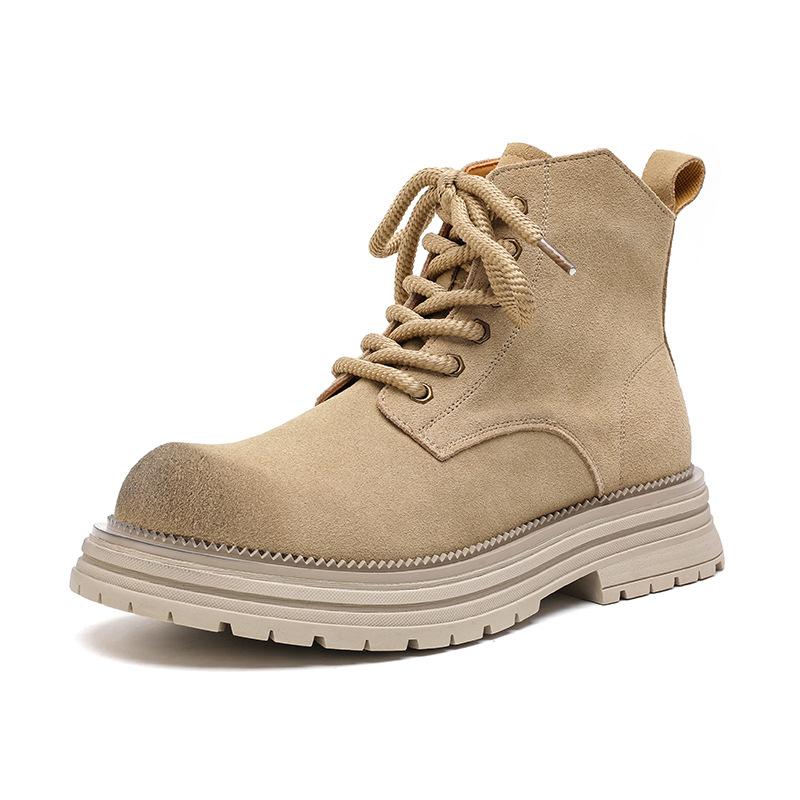 Ботинки Мартин в британском стиле на платформе, ретро, анти-велюр, 2024 новинка, износостойкие полусапоги-дезерты в стиле милитари 24458-R