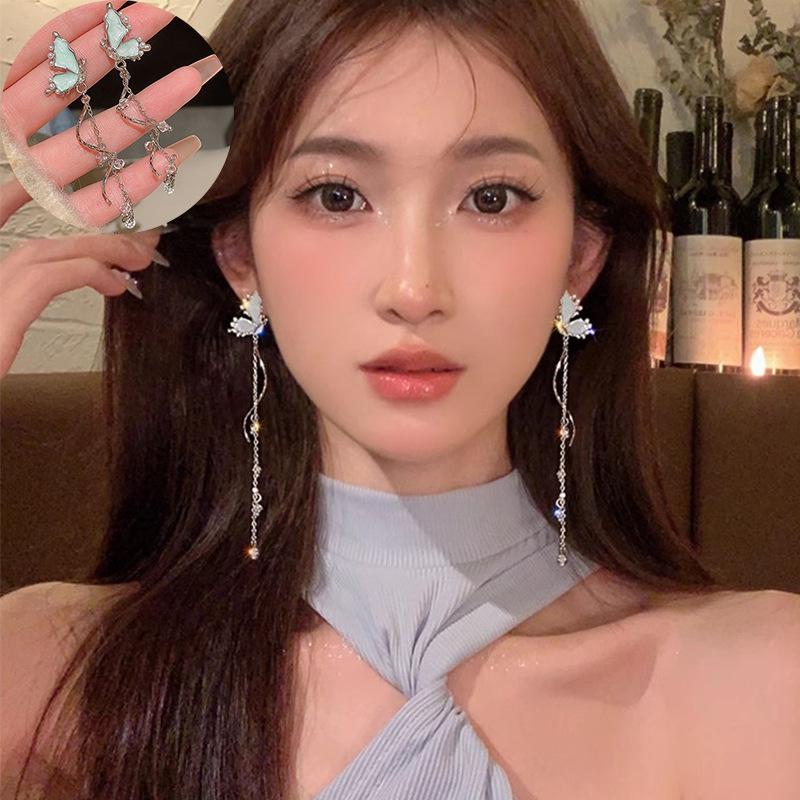 Элегантные серьги-кисточки с цирконами, жемчугом и цветочными пуссетами - Универсальные и стильные украшения для ушей для женщин