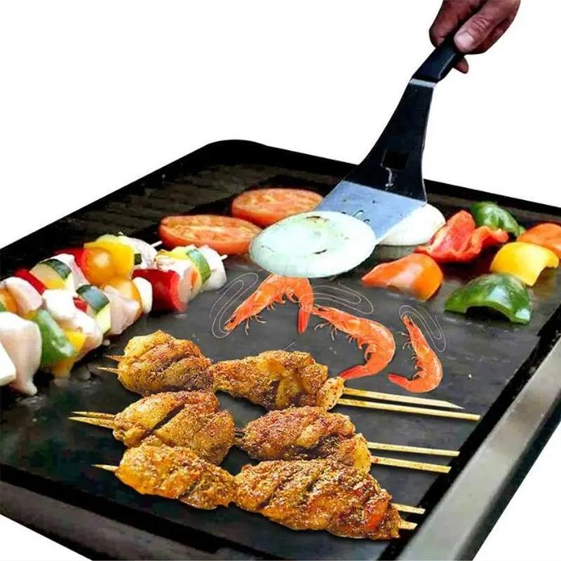 Non Stick BBQ Grill Mat 40 *33cm Baking Reusable Mat  Cooking Grilling Sheet Heat Resistance Easily Cleaned Kitchen Tools